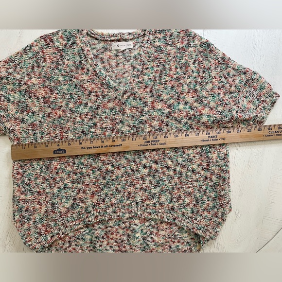 Lou & Grey for LOFT Cream and Multi Color Sweater Sz Small - Picture 5 of 6